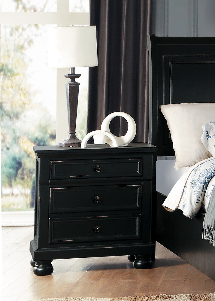 Lexington Cottage Nightstand with Hidden Drawer in Black