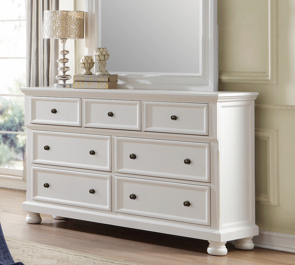 Lexington Cottage Dresser with Hidden Drawer in White