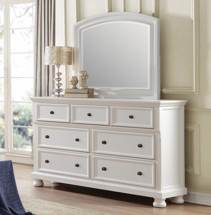 Lexington Cottage Dresser with Hidden Drawer Mirror in White