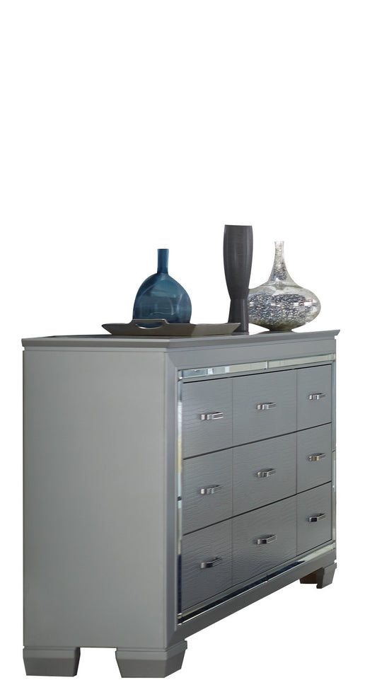 Almada Dresser in Silver Alligator Embossed