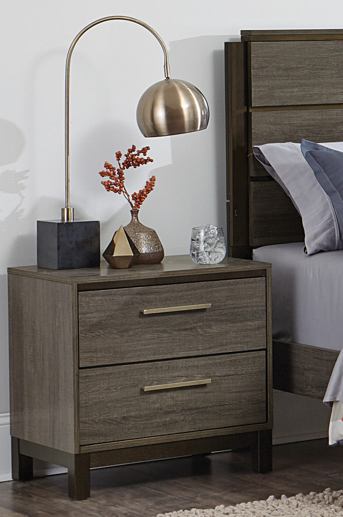 Volos Nightstand in Mid Modern Grey