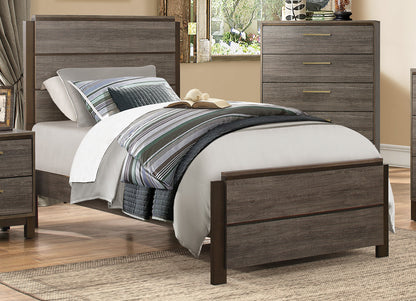 Volos Full Bed in Mid Modern Grey