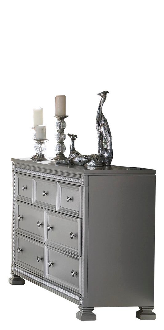 Homelegance Bevelle Dresser in Metallic Grey