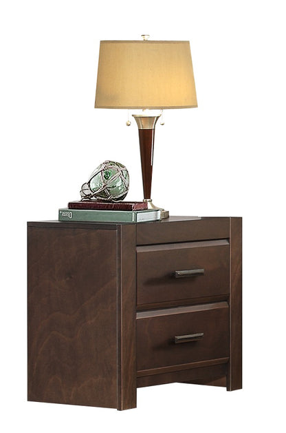Earth Nightstand in Contemporary Brown