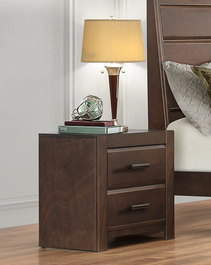Earth Nightstand in Contemporary Brown