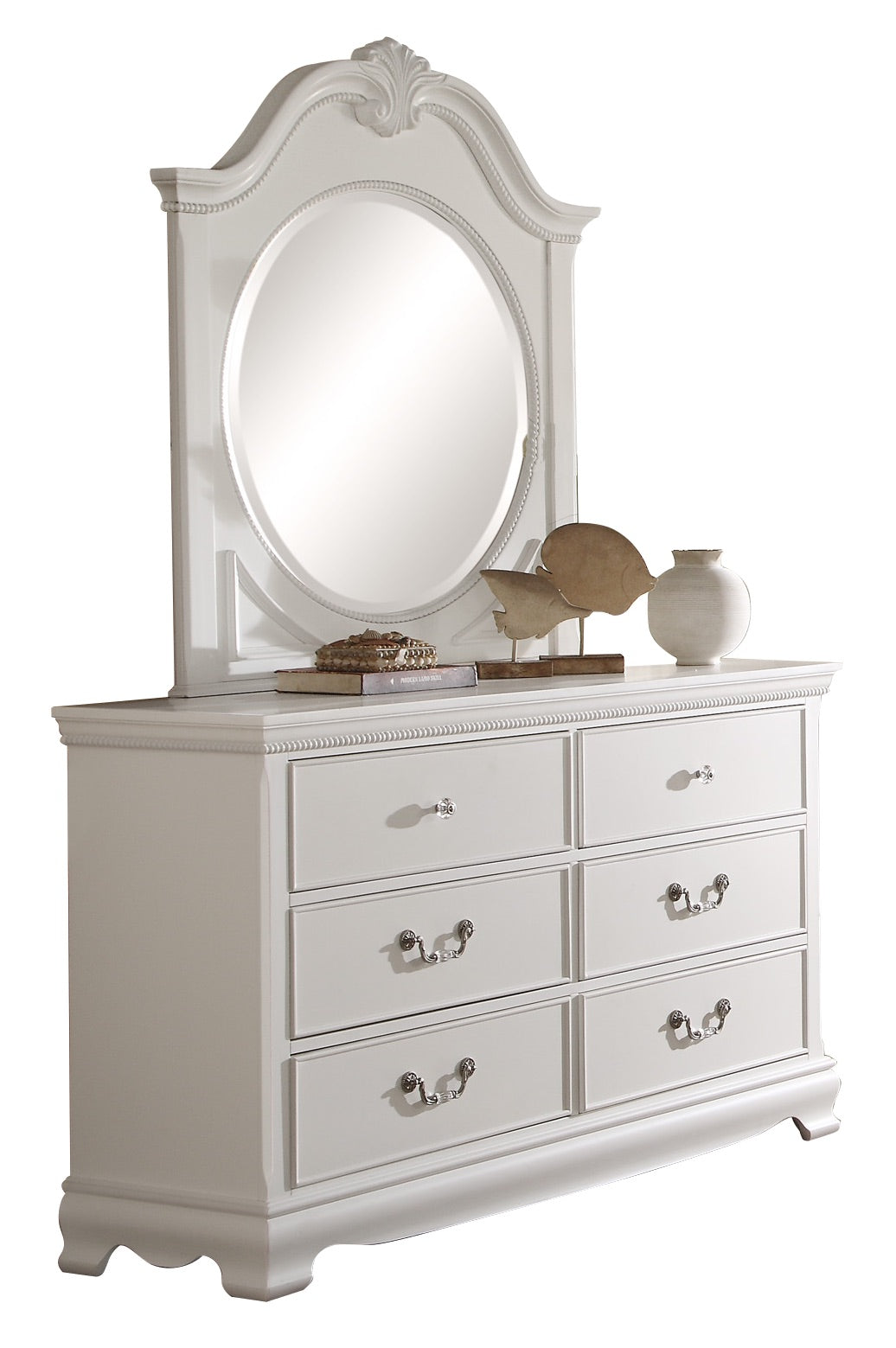 Labrant Girls Cottage Dresser Mirror in White