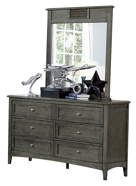 Gabbert Rustic Dresser Mirror in Grey