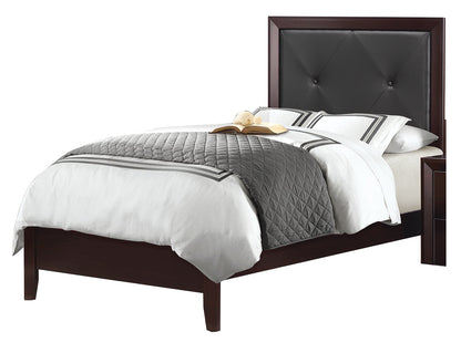 Eagen Casual 5PC Bedroom Set Full Bed, 2 Nightstand, Dresser, Mirror in Brown Espresso