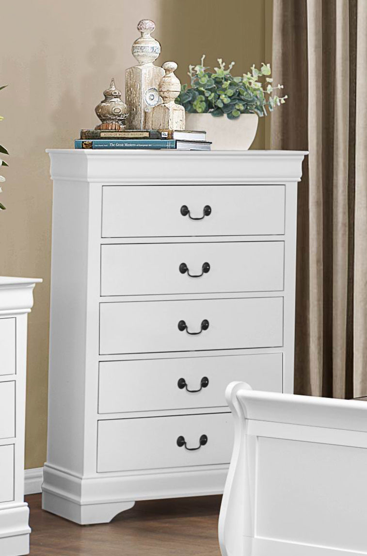 Manburg Louis Philippe Chest in Burnished White