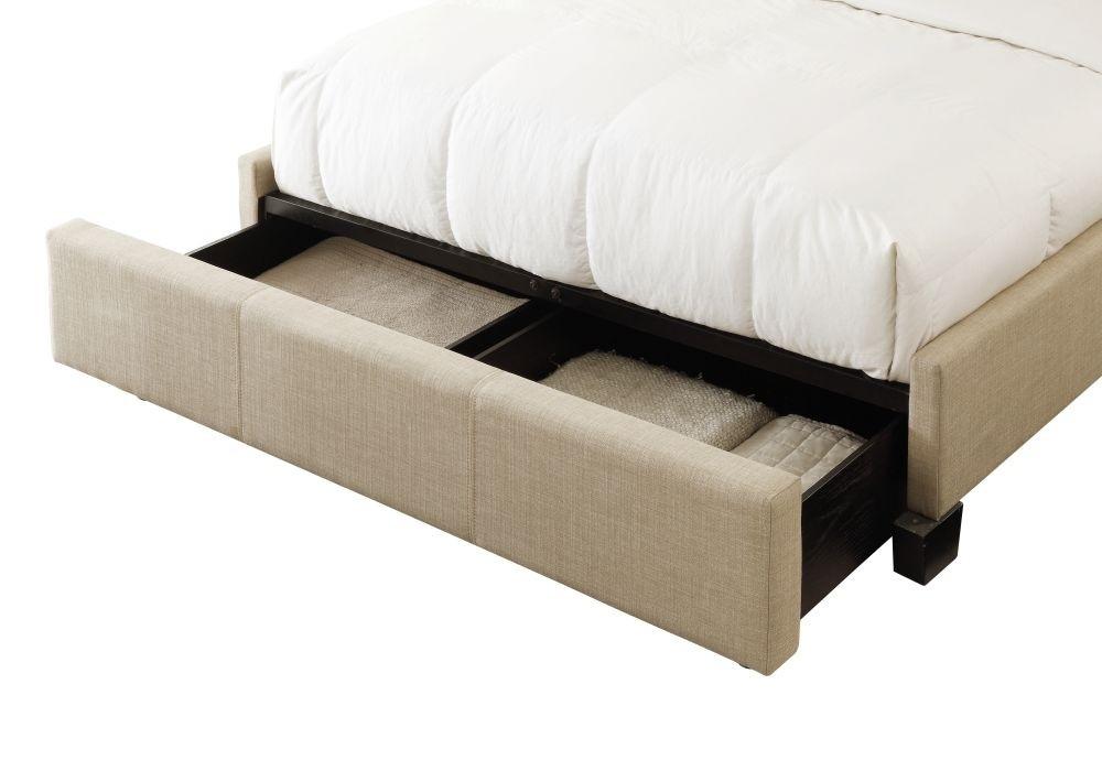 Modus Geneva Cal King Levi Storage Bed in Toast