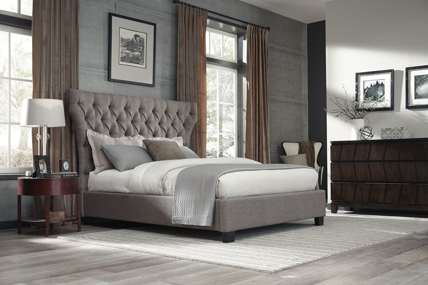 Modus Geneva E King Melina Storage Bed in Dolphin