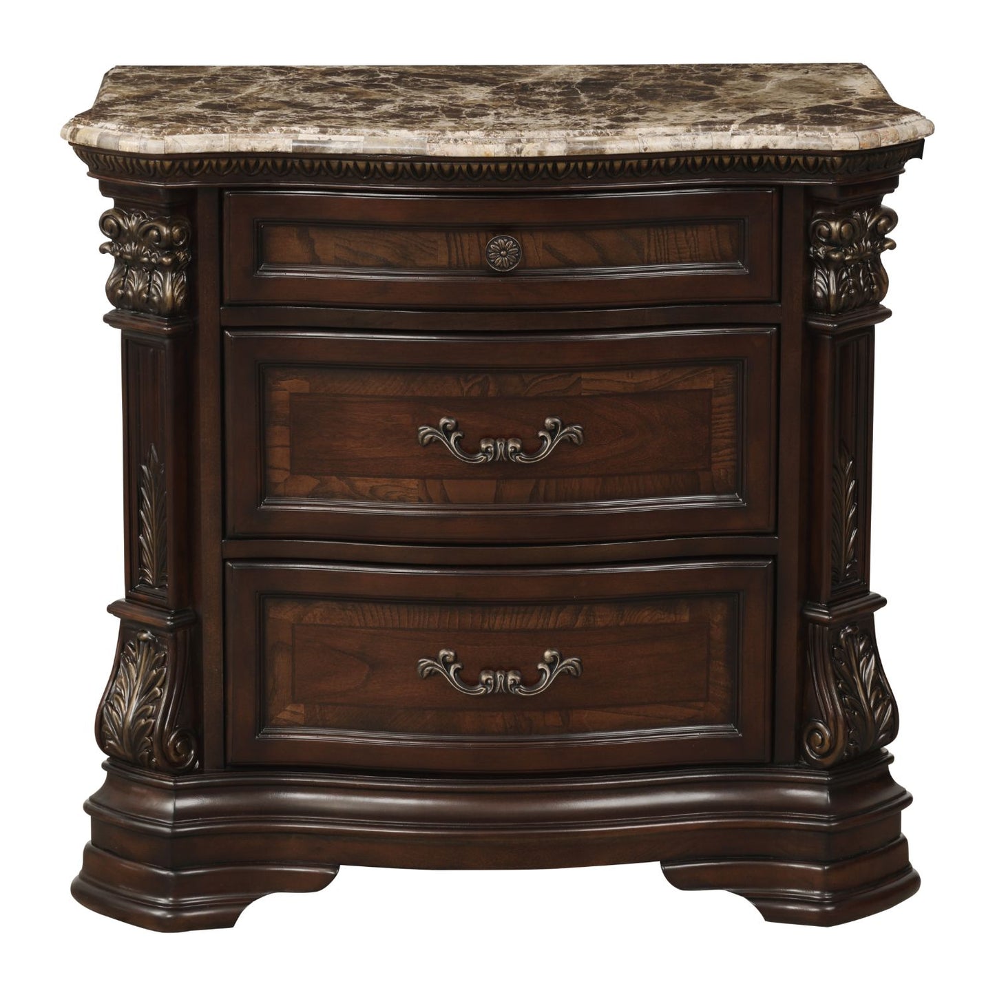 Homelegance Antoinetta Nightstand in Dark Brown