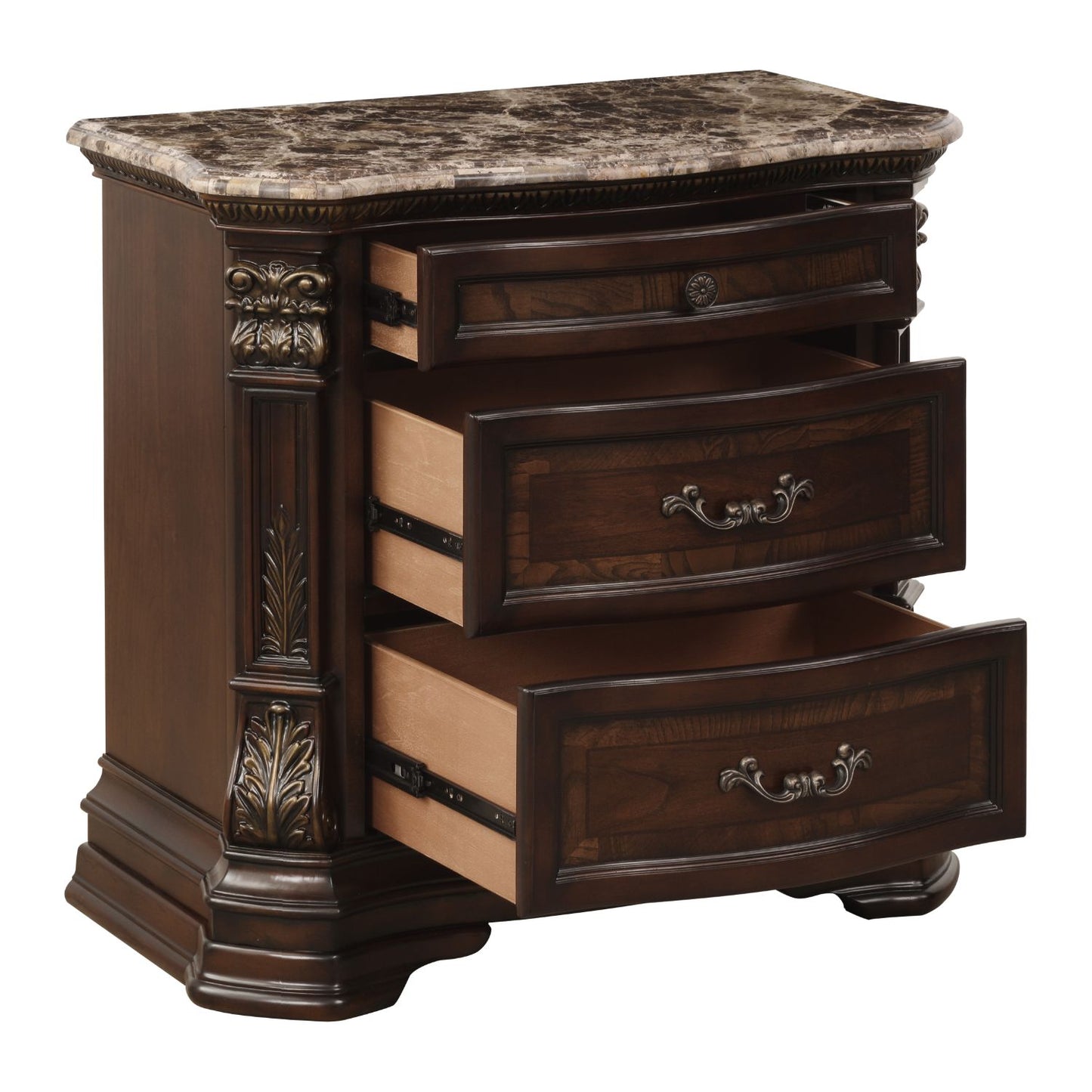 Homelegance Antoinetta Nightstand in Dark Brown