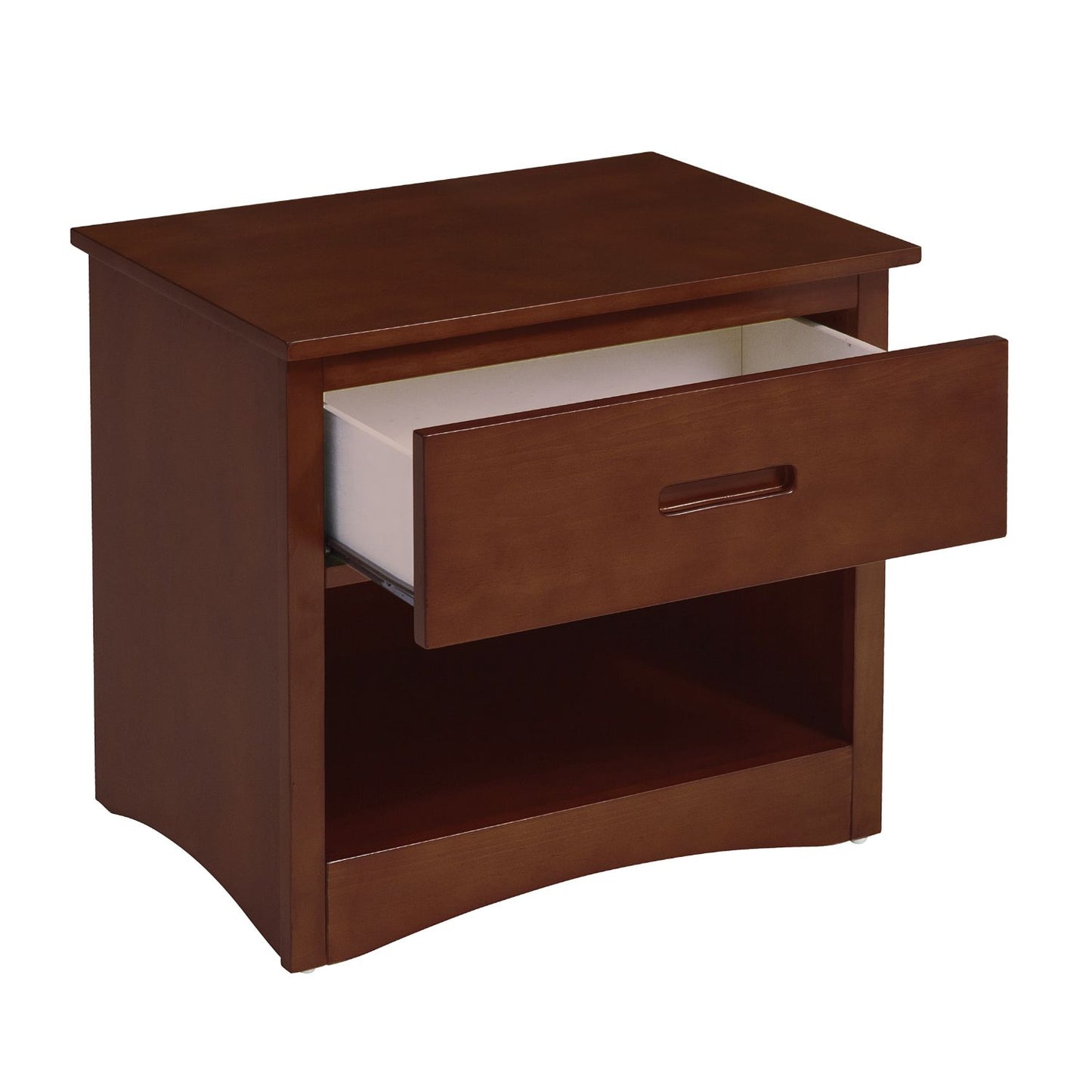 Homelegance Rowe Two Drawer Nightstand in Dark Cherry