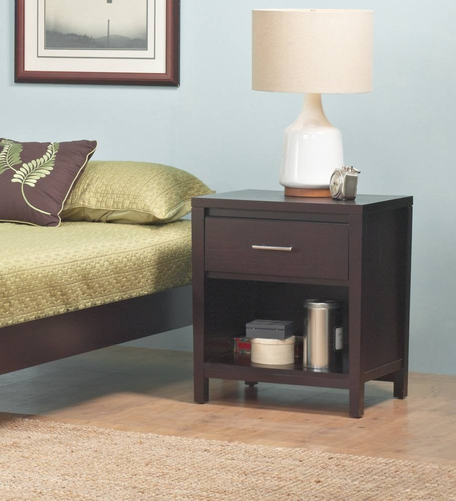 Modus Nevis One Drawer Nightstand in Espresso