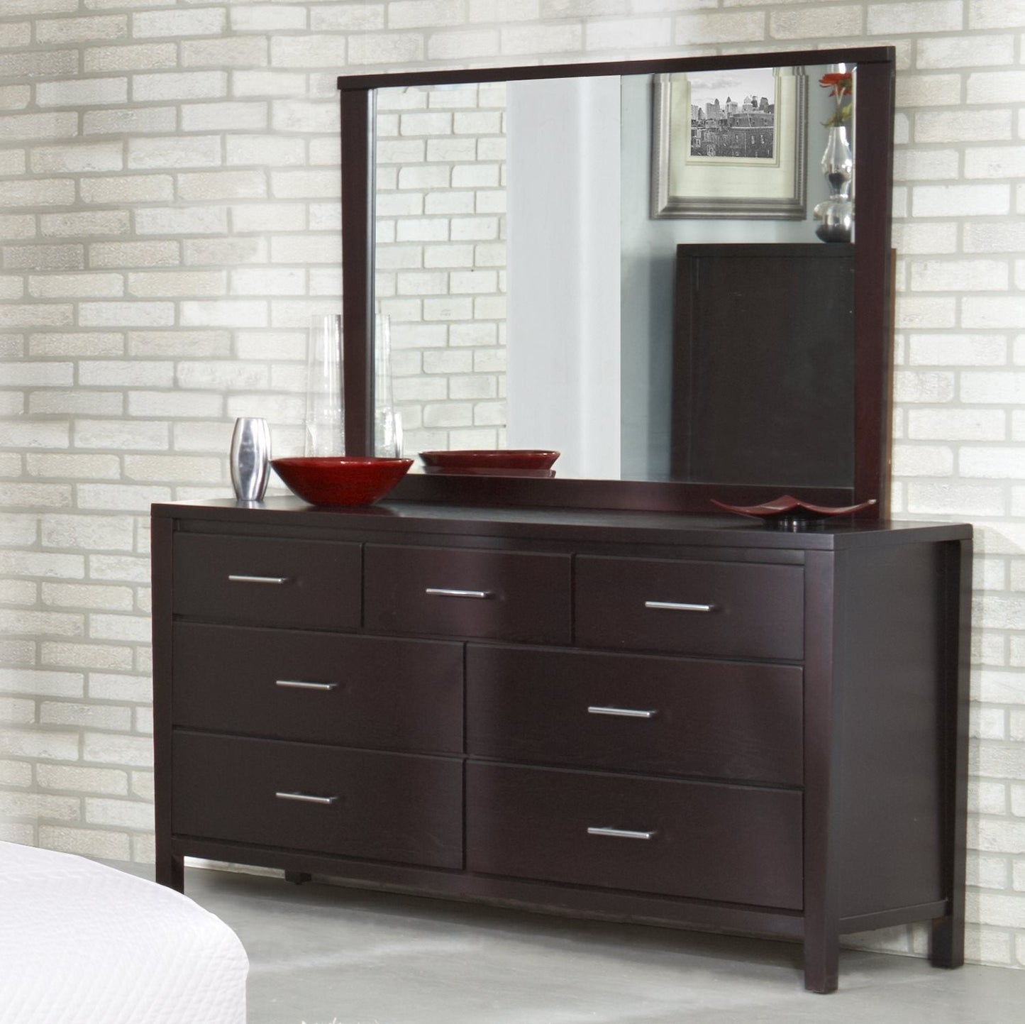 Modus Nevis 5PC Cal King Bedroom Set w Chest in Espresso