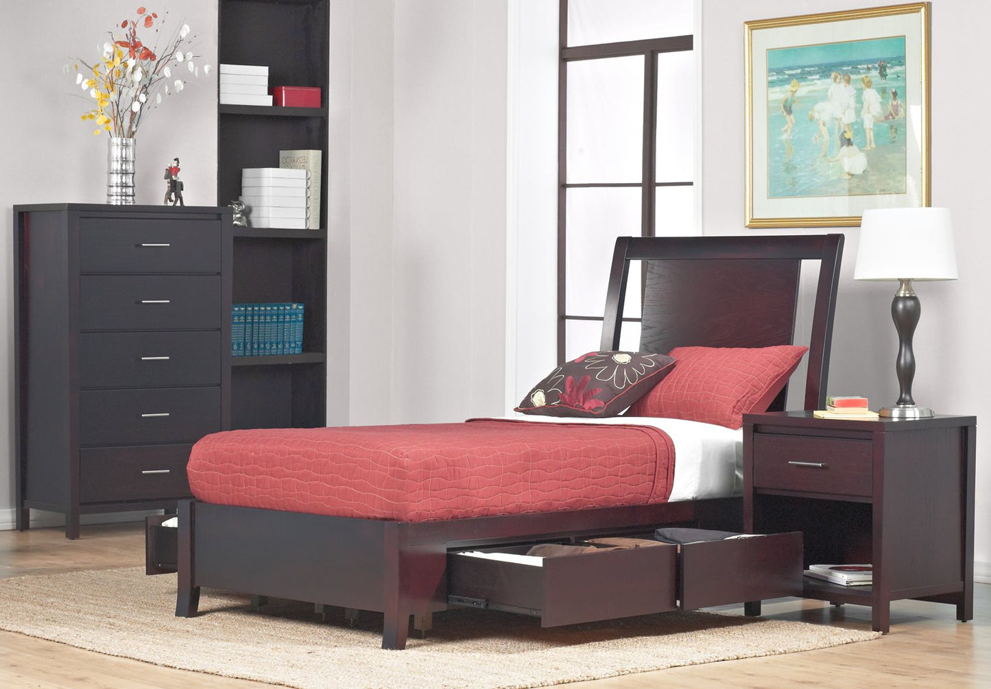 Modus Nevis Full Storage Bed in Espresso