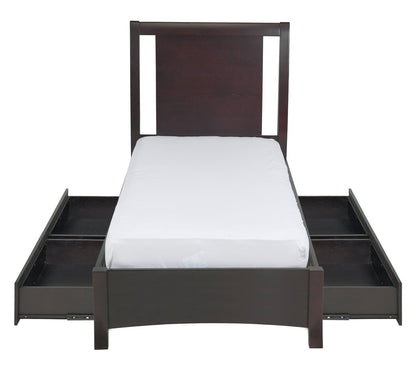 Modus Nevis Twin Storage Bed in Espresso