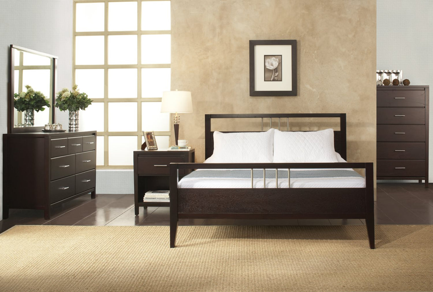 Modus Nevis Cal King Platform Bed in Espresso