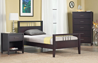 Modus Nevis Twin Platform Bed in Espresso