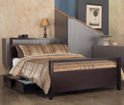 Modus Nevis Cal King Platform Storage Bed in Espresso