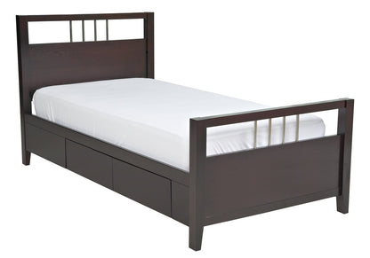 Modus Nevis Full Platform Storage Bed in Espresso