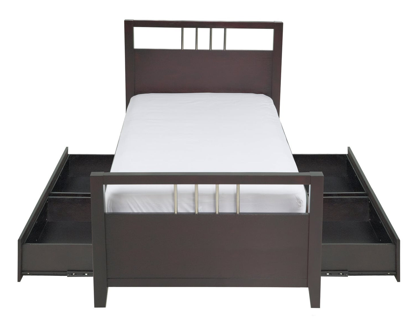 Modus Nevis 6PC Full Platform Storage Bedroom Set in Espresso