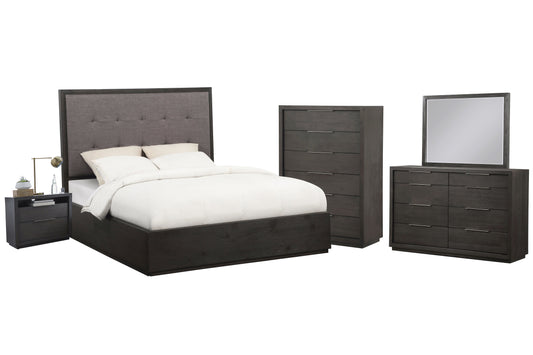 Modus Oxford 5PC Queen Platform Bedroom Set w Chest in Dolphin
