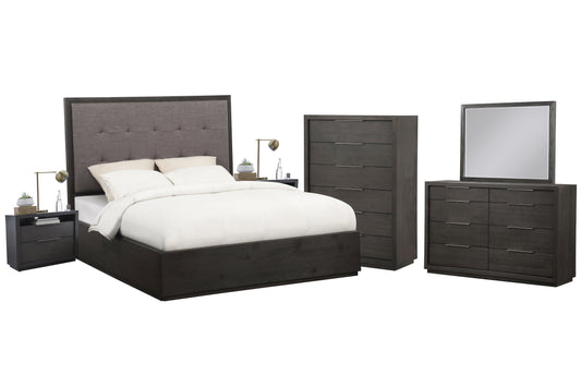 Modus Oxford 6PC Queen Storage Bedroom Set with Chest in Dolphin