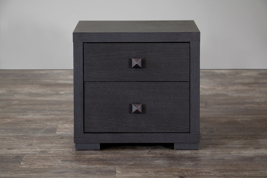Contemporary Nightstand in Dark Brown - The Furniture Space.