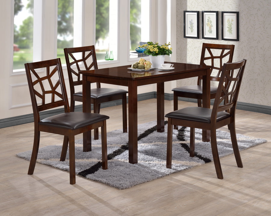 Contemporary Dining Table & 4 Chairs in Black - The Furniture Space.
