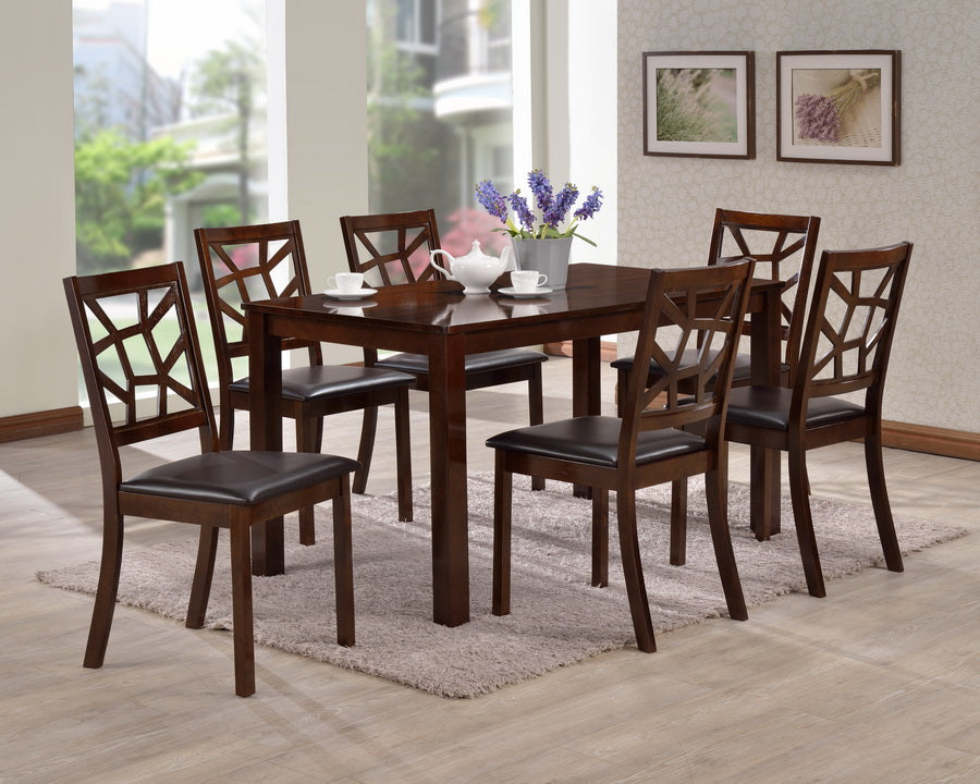 Contemporary Dining Table & 6 Chairs in Black - The Furniture Space.