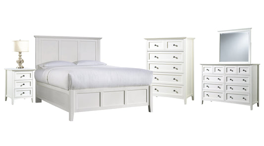 Modus Paragon 5PC E King Bedroom Set w Chest in White