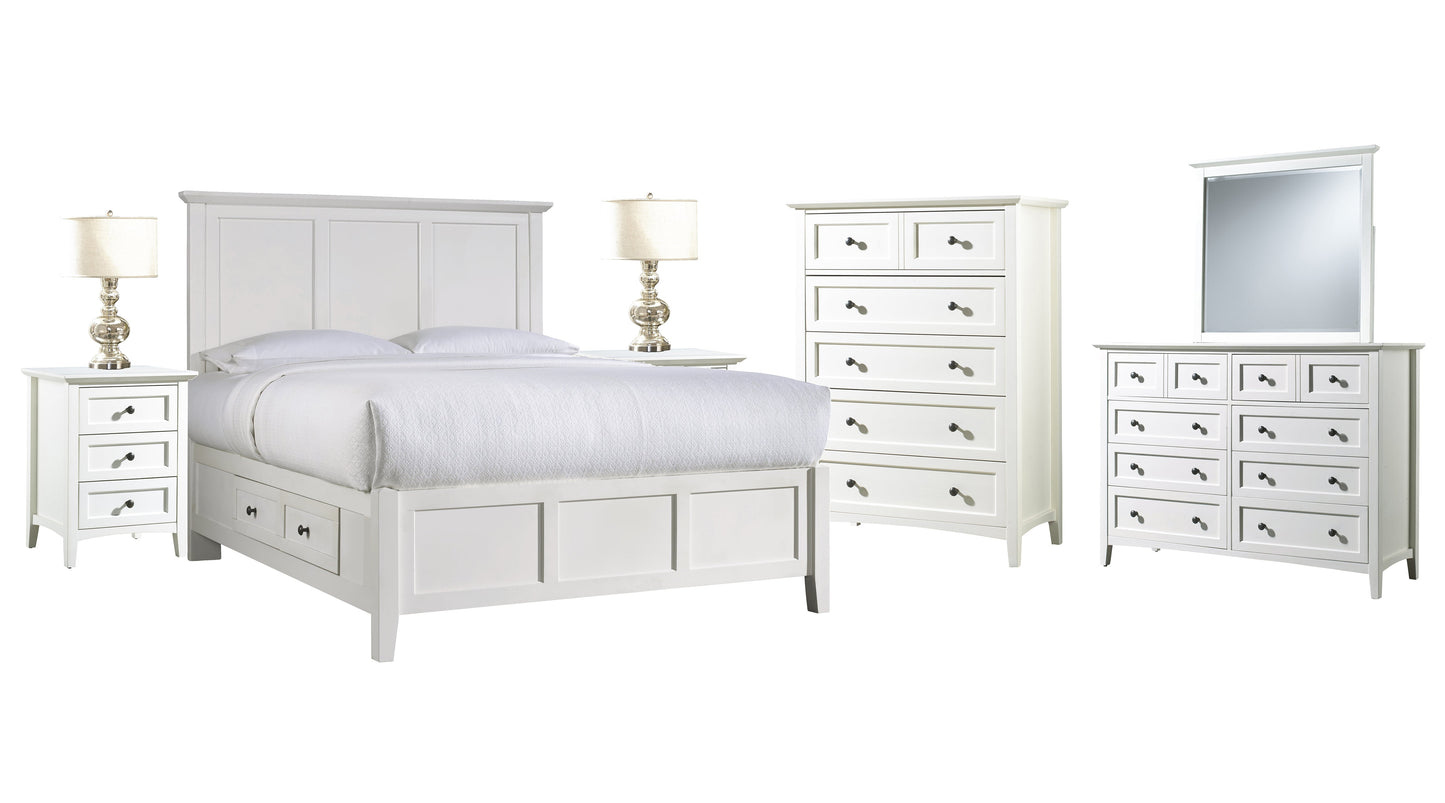 Modus Paragon 6PC E King Storage Bed Set in White