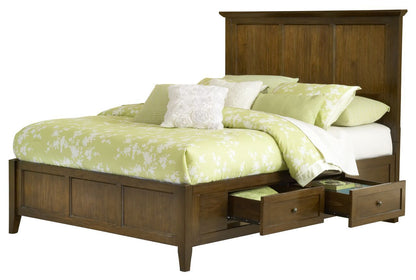 Modus Paragon 4PC Cal King Storage Bedroom Set w Nightstand in Truffle