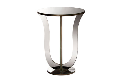 Contemporary Mirrored Accent Side Table in Silver bxi6734-121