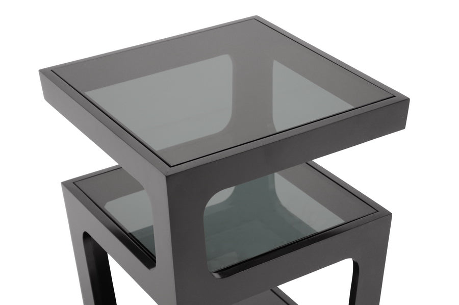 Transitional End Table in Black