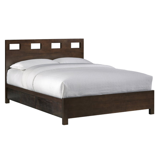 Modus Riva Cal King Storage Bed in Chocolate Brown