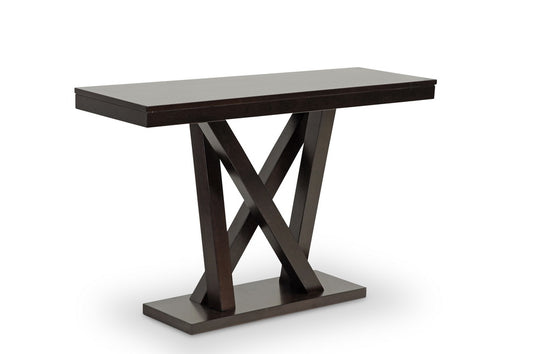 Modern Console Table in Dark Brown
