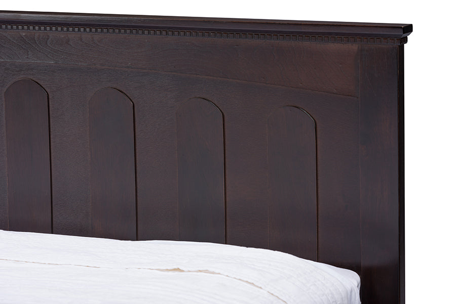 Contemporary Full Size Bed in Dark Brown