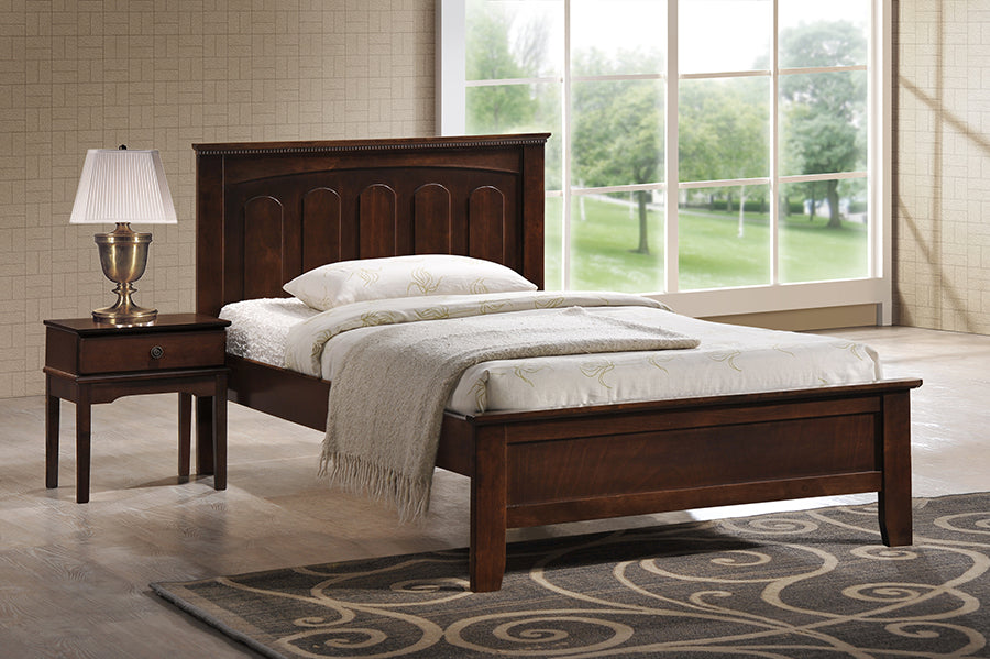 Contemporary Full Size Bed in Dark Brown