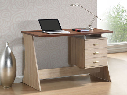 Contemporary Writing Desk in Natural Dark Brown bxi5434-108
