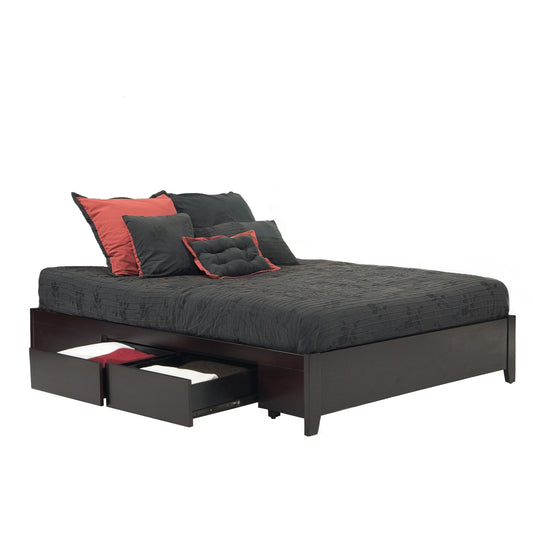 Modus Nevis Cal King Simple Storage Bed in Espresso