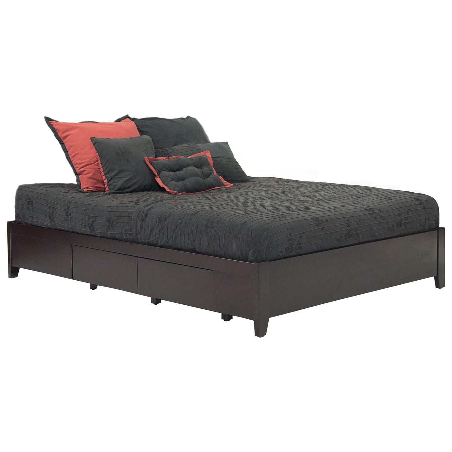 Modus Nevis Cal King Simple Storage Bed in Espresso
