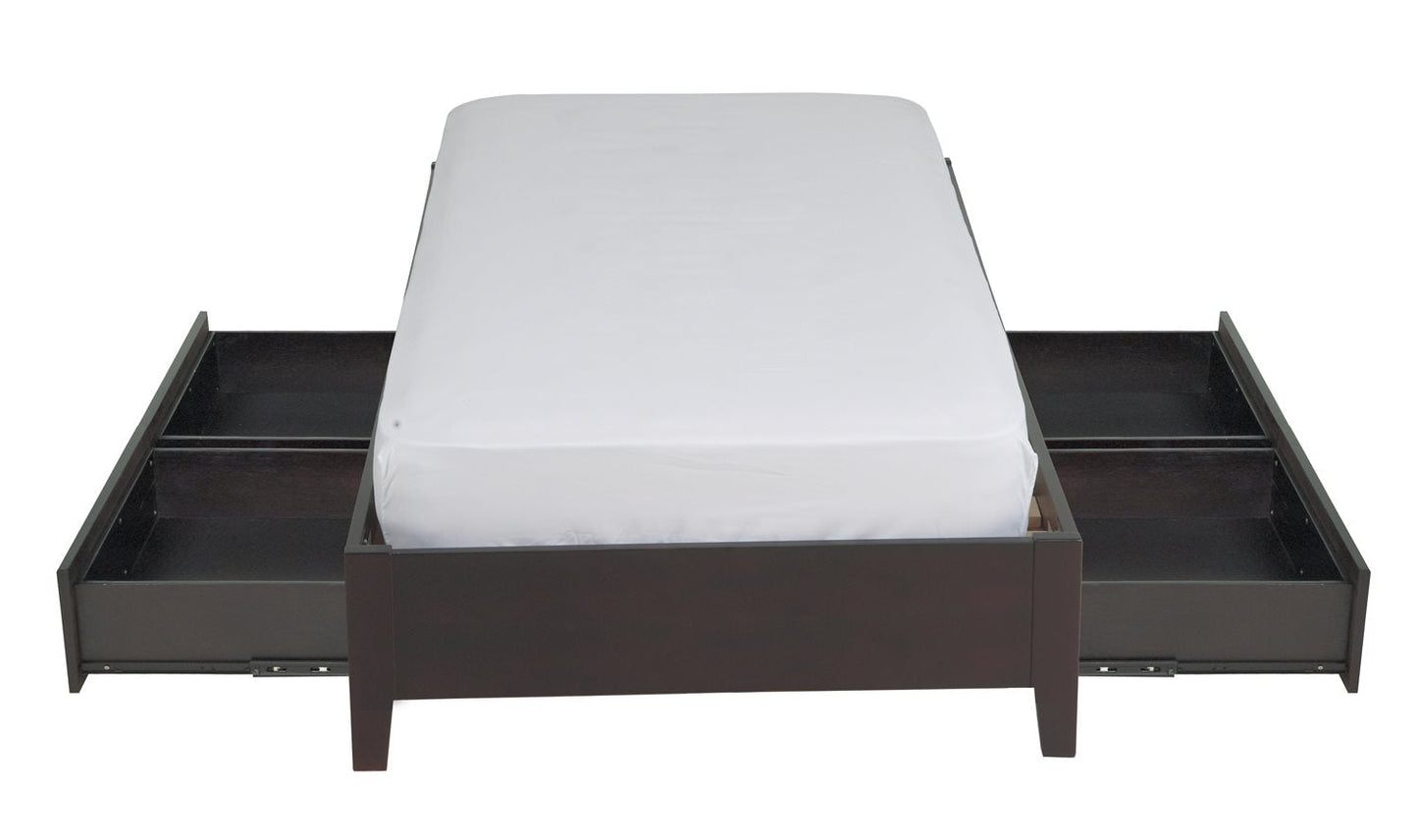 Modus Nevis Cal King Simple Storage Bed in Espresso