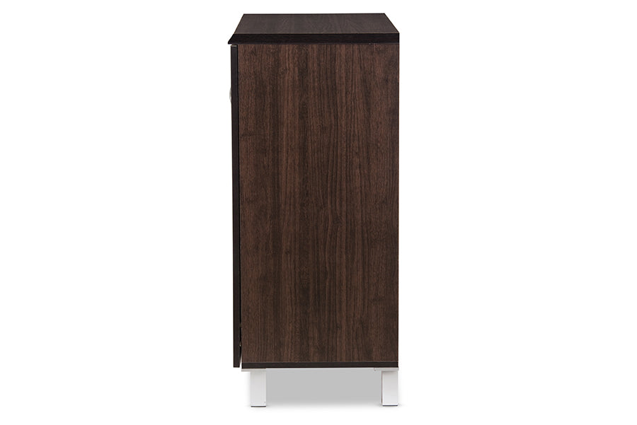 Contemporary Sideboard Storage Cabinet in Dark Brown bxi6498-119