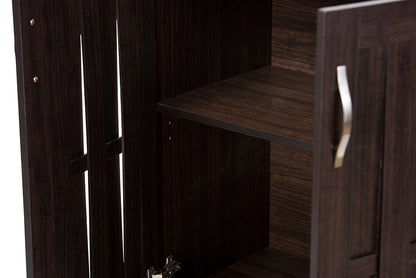 Contemporary Sideboard Storage Cabinet in Dark Brown bxi6498-119