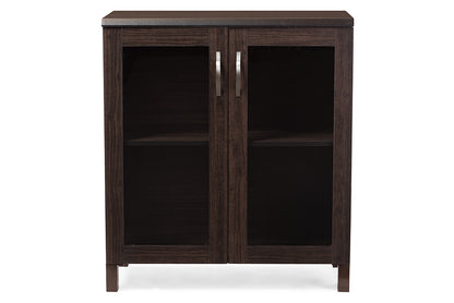 Contemporary Sideboard Storage Cabinet in Dark Brown bxi6499-119