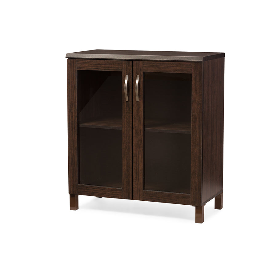 Contemporary Sideboard Storage Cabinet in Dark Brown bxi6499-119