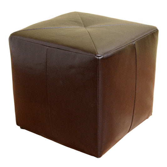 Contemporary Stool Ottoman in Dark Brown Bonded Leather bxi3299-33